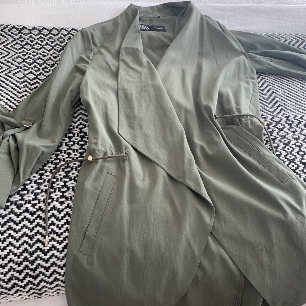 Zara dark green trench
